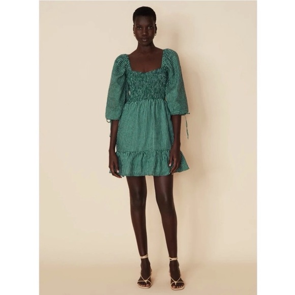 Faithfull the Brand Dresses & Skirts - 🪀 {PRICE FIRM} Faithfull the Brand Romina Mini Dress — Basil Solene Check Print